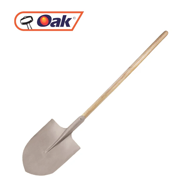 China Manufacture Hand Tools Non Sparking Tools Explosion Proof 243x300mm Round Point Shovel Spade Shovel For Gas And Oil