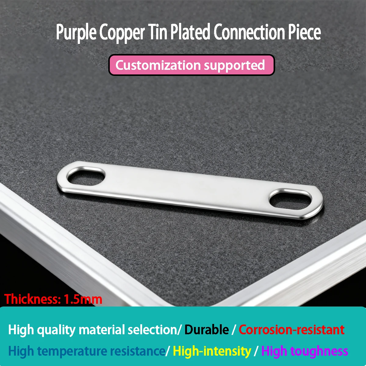 

Lithium Battery Purple Copper Tin Plated Connection Piece, Motor Battery Connection Piece, Copper Bar Conductive Fixing Piece