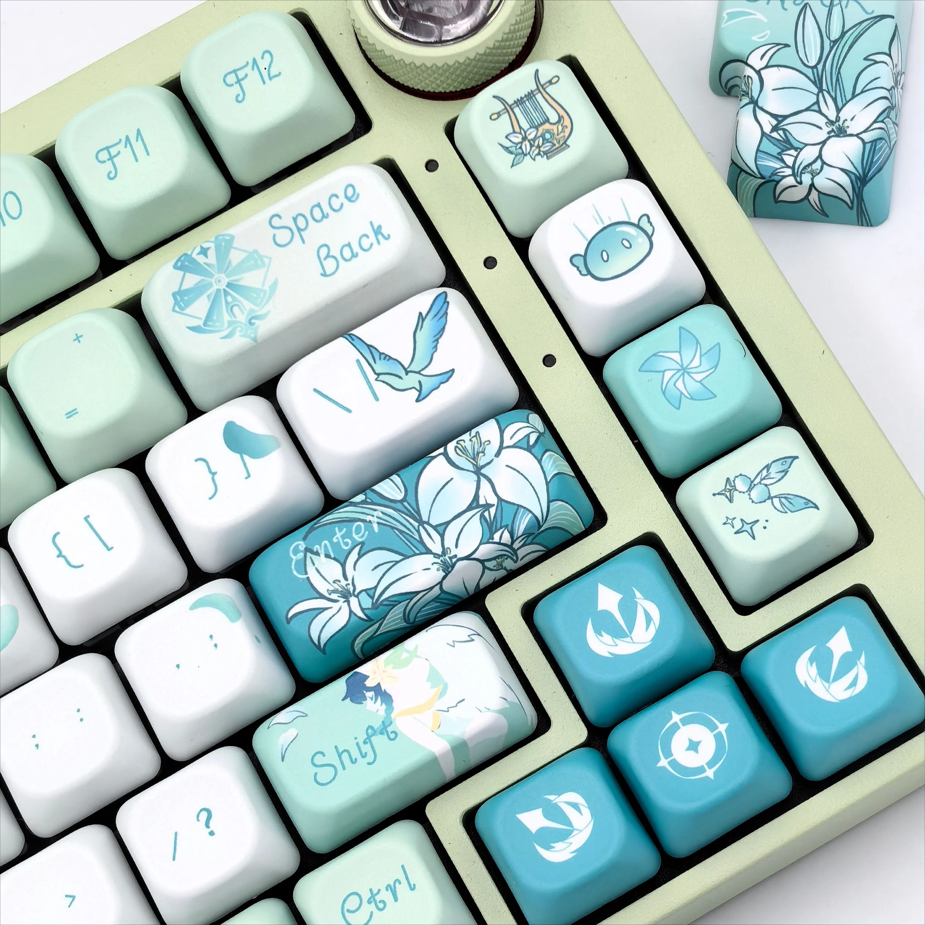 

Anime Genshin Impact Venti Cosplay Cartoon Keycap Mascot Accessory Desktop Display Collection Keyboard Cap Game Ambitus Gift