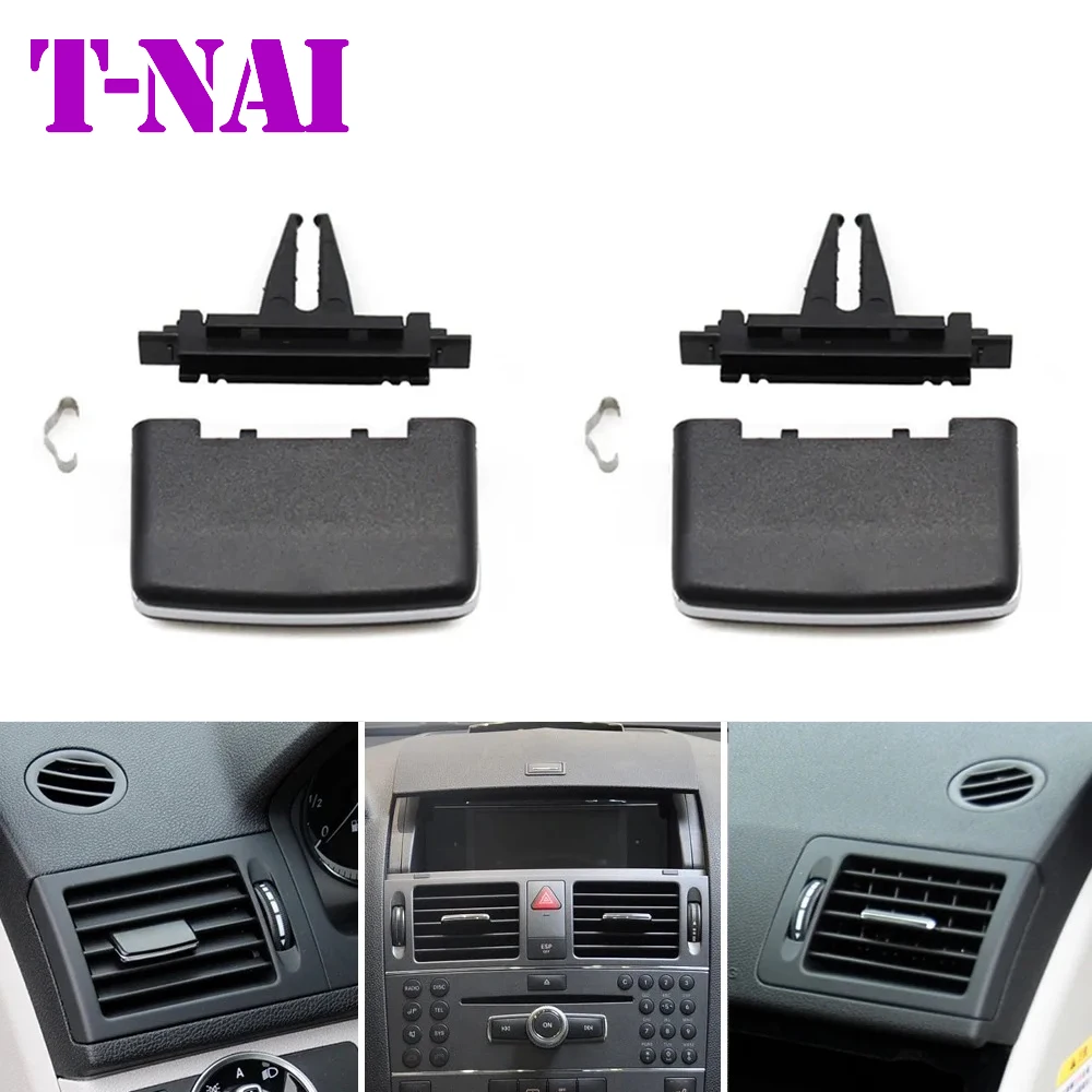 Car Front AC Air Vent Grille Tab Clip Slider Outlet Repair Kit For Mercedes Benz C W204 C180 C200 C260 X204 GLK300 GLK260