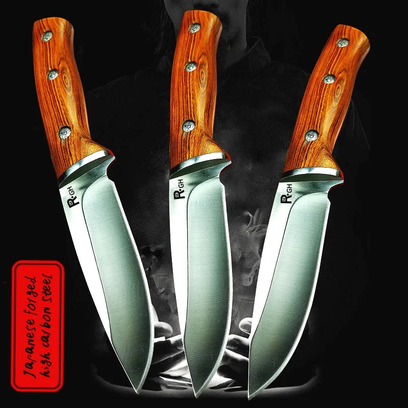 58HRC (vacuum heat treatment)9CR18MOV steel Outdoor hunting Knife sharp tactical straight Knife Nordic Hunter specific knife