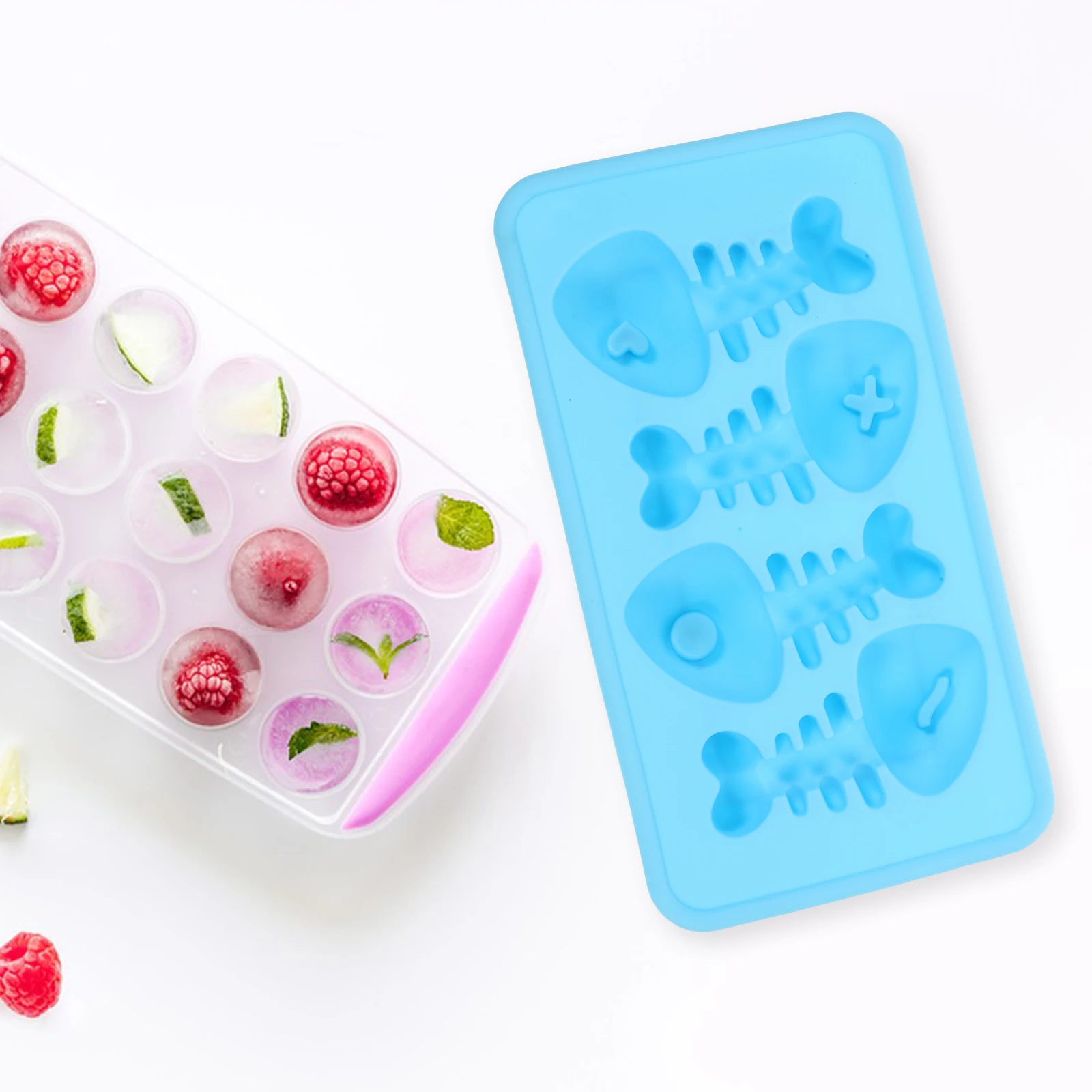 

Fishbone Shaped Ice Cube Tray Chocolate Mold Lolly Mould Ice Cream Maker Silicone DIY Tool Cool Eco Friendly