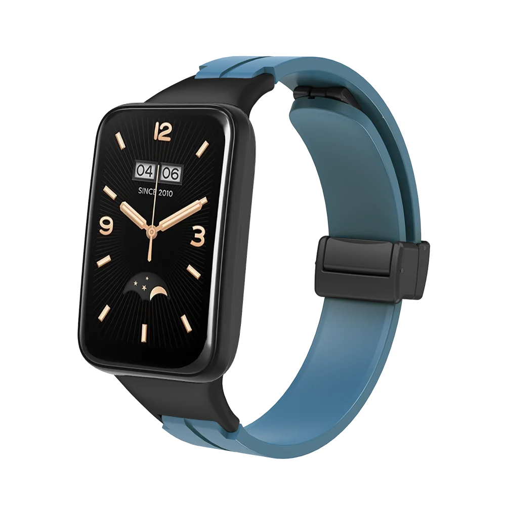 

Watch Strap with Magnetic Folding Buckle For Xiaomi Band 7 Pro Quick Release Waterproof Silicone Adjustable Smart Watch Band