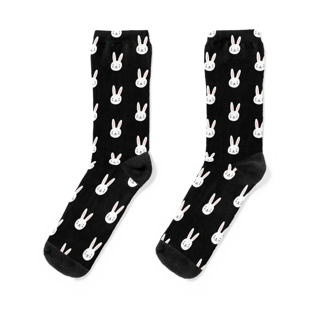 

Cute Bunny Pattern (Black) Socks anti slip football moving stockings Socks Men's Women's