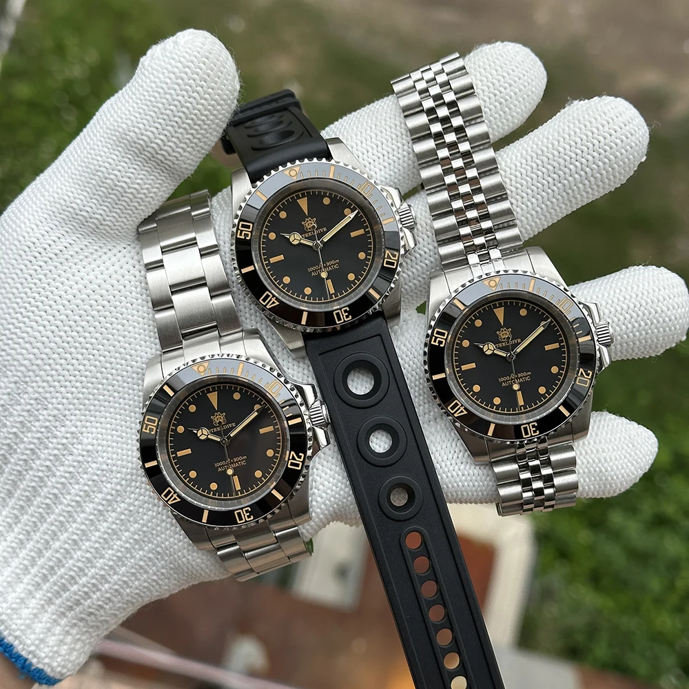 STEELDIVE Men Automatic Watch 40.5mm Mechanical Wristwatch Diver 30ATM Waterproof C3 Luminous NH35 Sapphire 120 Clicks Bezel