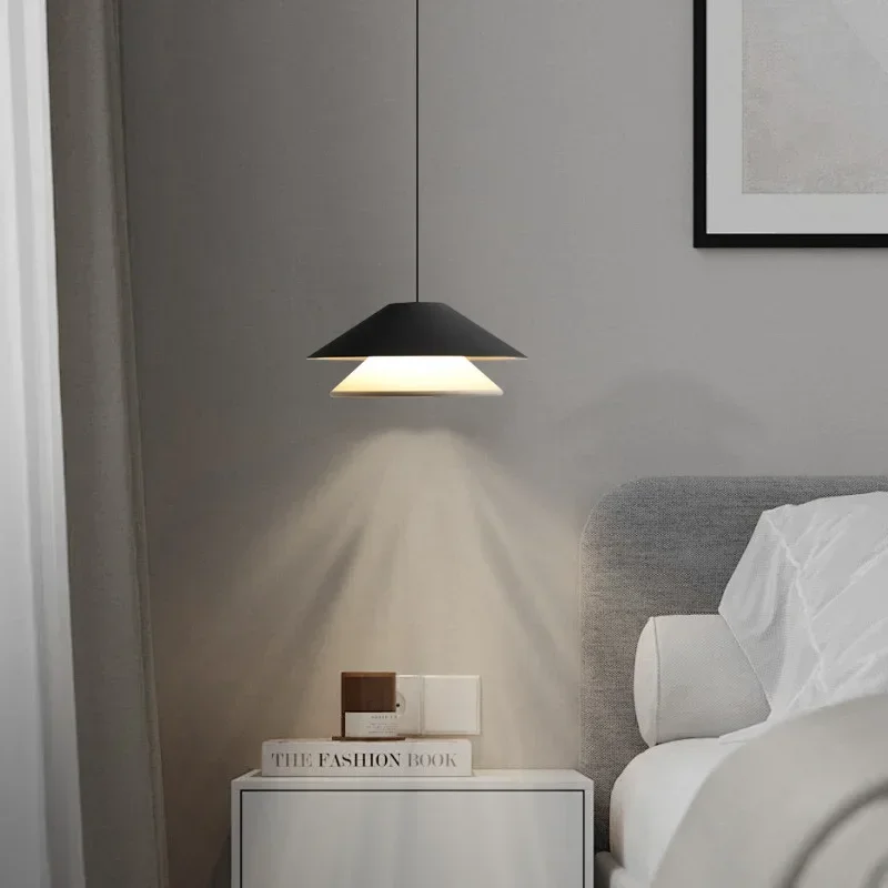 

SANDYHA Modern Minimalist Liftable Hanging Lamp Cream Pendant Light for Bedroom Dining Room Home Decor Bedside Chandelier Indoor