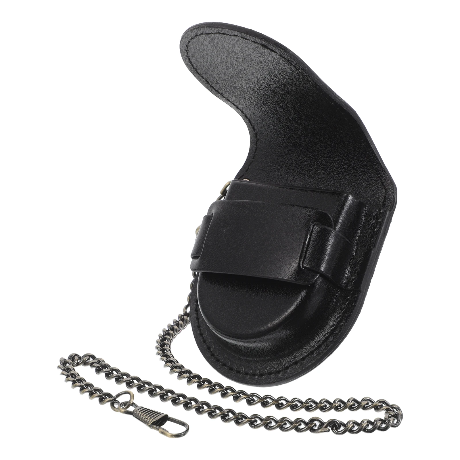 

Vintage Pocket Case PU Pouch Chain Black Color Mens Travel Storage Unisex Watch Display Box Watch Bag Boxes
