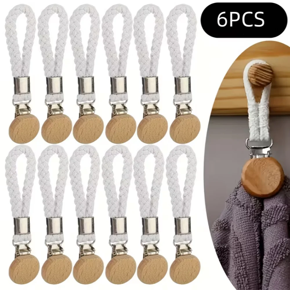 6/4/2-piece set of seamless towel rack with loop hook clip for bathroom towel storage and multifunctional hanging clip