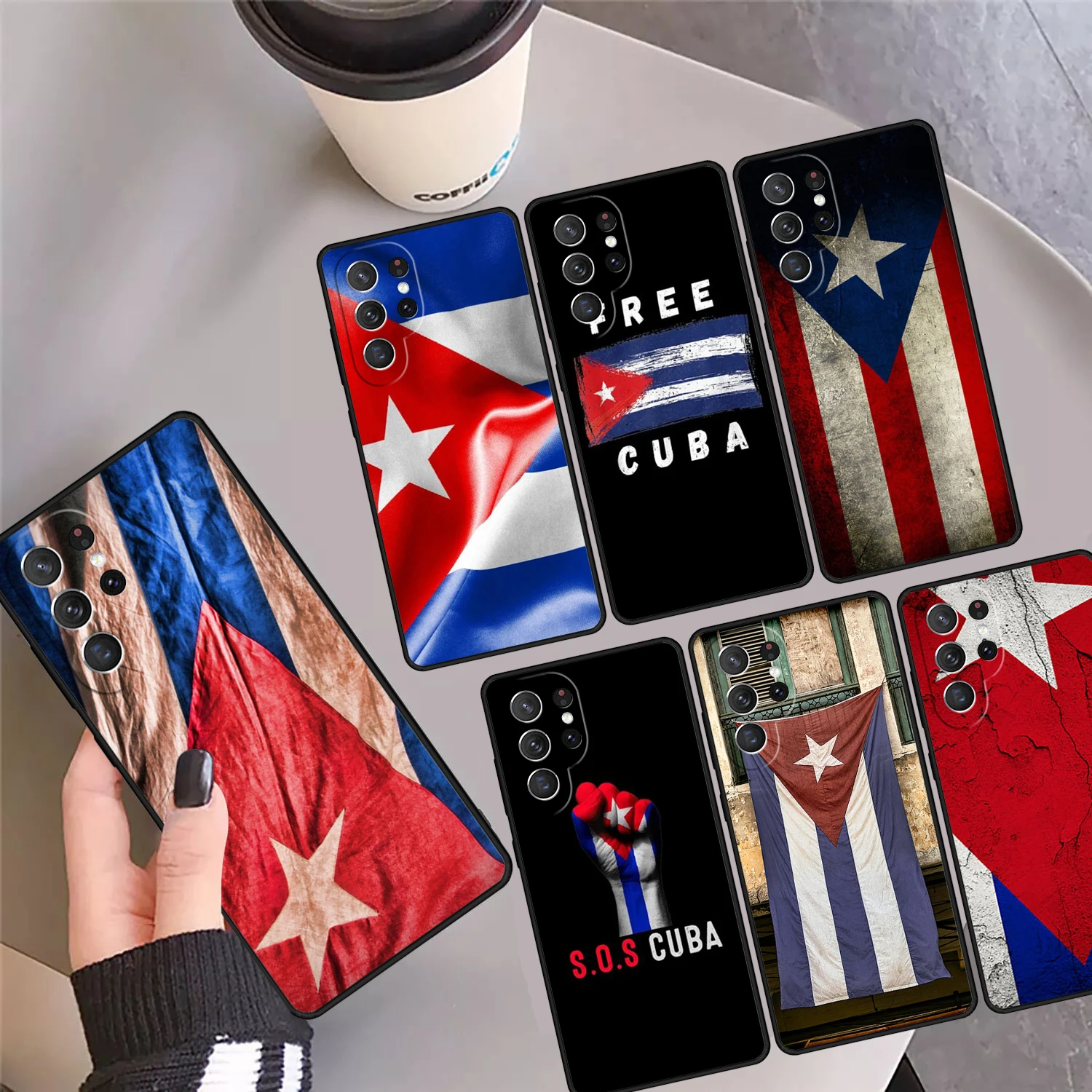 

Чехол для телефона с флагом Кубы, чехол для Samsung Galaxy S24 S25 Ultra 23 S22 Plus S21 FE S20 Note 10 Pro Note 20 Ultra