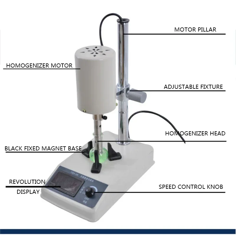 New Small 220V Homogenizer Laboratory Dispersing Emulsifier FSH-2A Adjustable High- SpeedDisperser Tissue Mashing Mixer