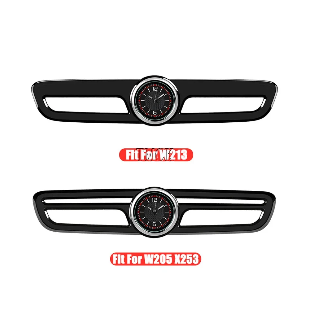 For Mercedes Benz C E GLC Class W205 W213 X253 2015-2022 Car Accessories Center Console Gear Air Conditioner Quartz Clock Watch