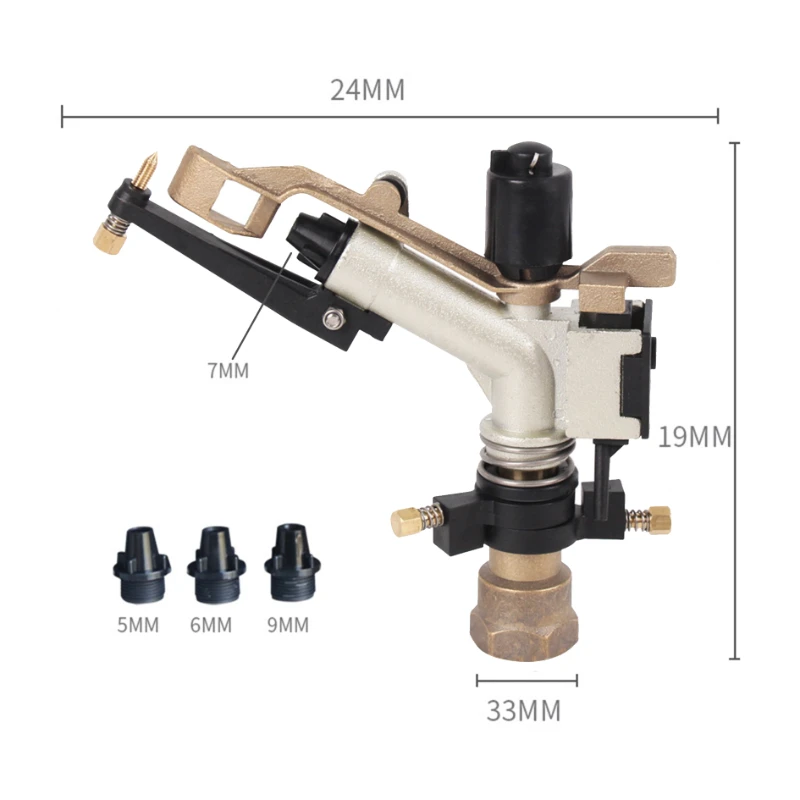 

360 Gear Drive 1" Rain Gun Impact Sprinkler for Irrigation System