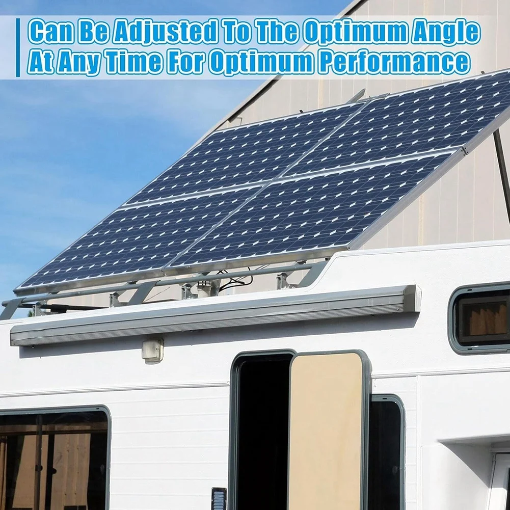 

GYTB-Adjustable Solar Panel Tilt Mount Brackets Aluminum Alloy Solar Panel Mounting For Flat Surface Roof RV Boat Off-Grid