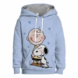 Boys and girls fall new fashion Snoopy cartoon cartoon children's pullover printed children's hoodie baby sweatshirt clothes