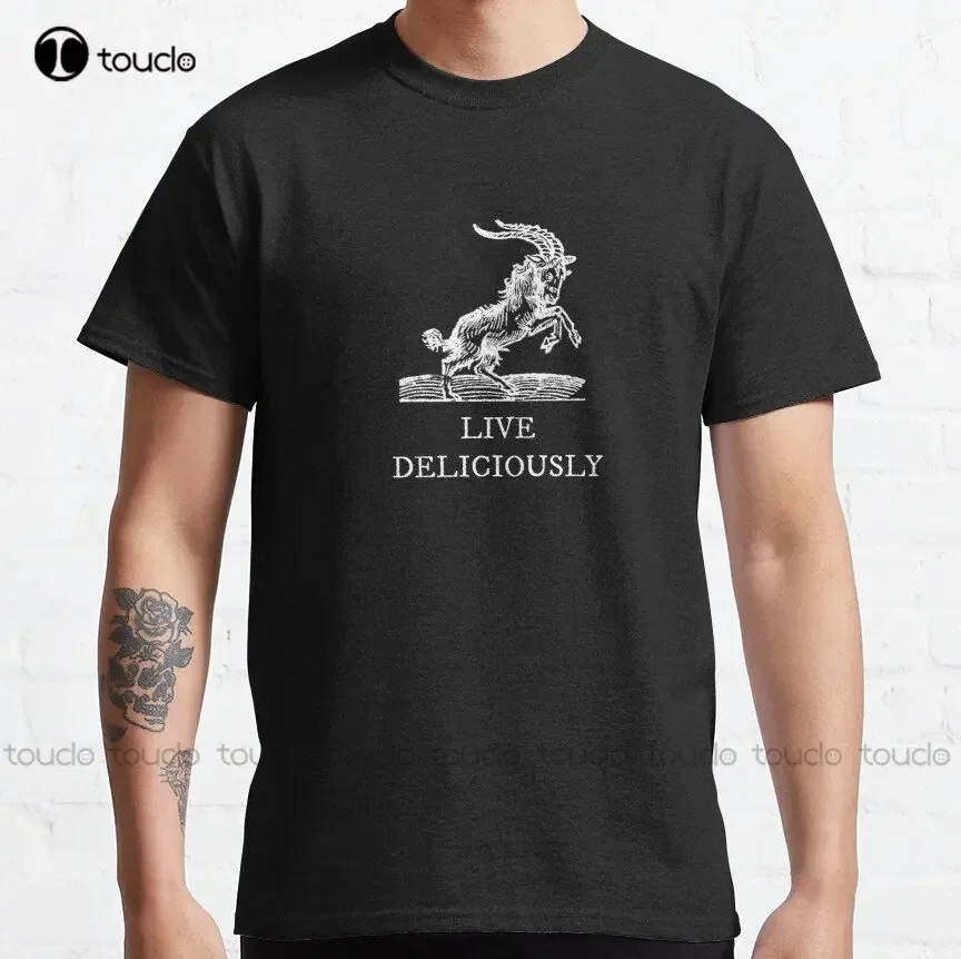

Live Deliciously Classic T-Shirt Vintage Shirts Custom Aldult Teen Unisex Digital Printing Tee Shirts Custom Gift Xs-5Xl Unisex