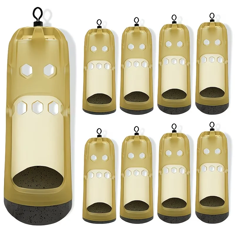 2pcs Method Feeder Carp Fishing Bait Cage 30-60g, Window Style Feeder with Holes, Inline Bait Holder for Carp Coarse Fishing Tac