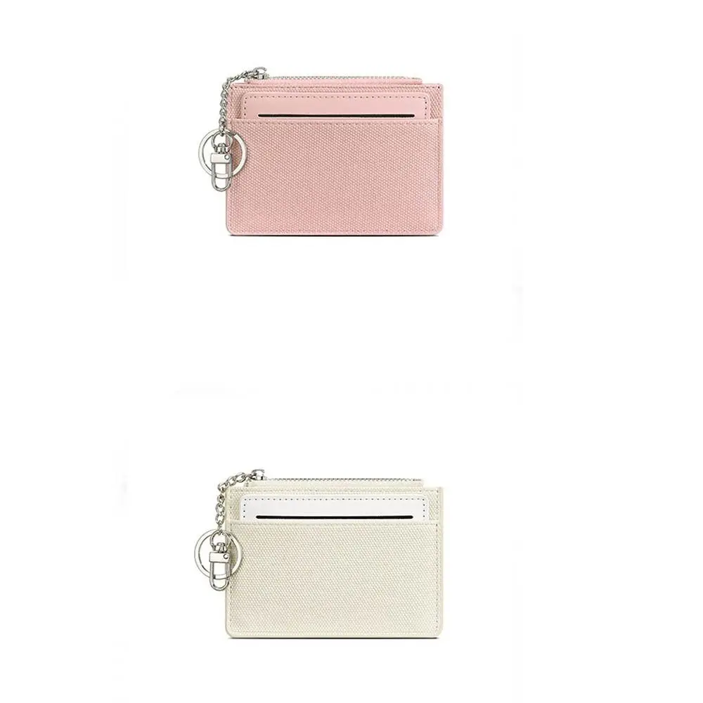 携帯用キーホルダー付きレディースショートウォレットPUレザー薄型IDクレジットカードウォレットエレガントマルチスロットPUカードホルダー女性用