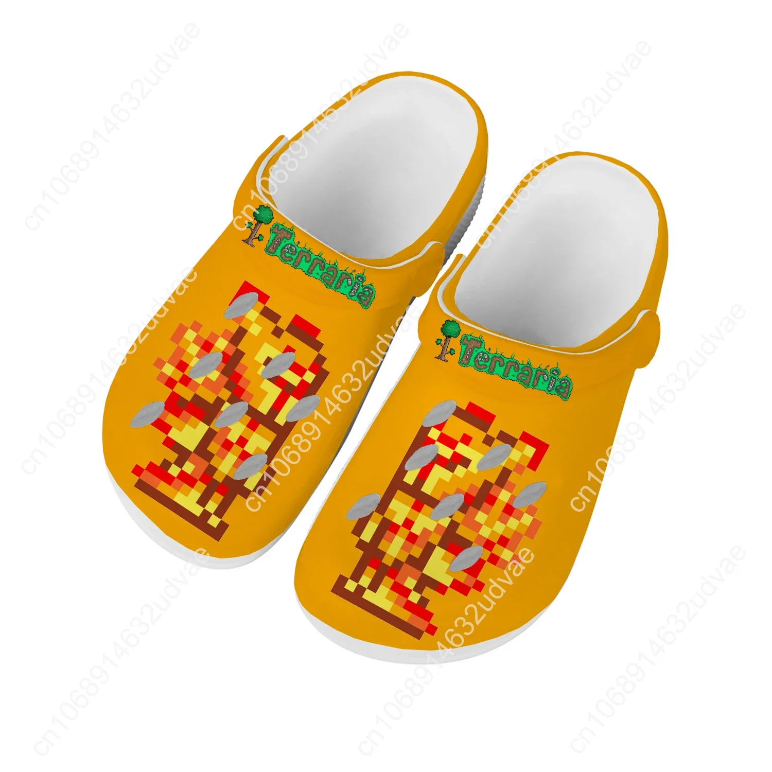 รองเท้าแตะ Terraria สำหรับผู้ชาย ผู้หญิง วัยรุ่น แฟชั่น รองเท้าลุยน้ำ เกมยอดนิยม สวมใส่ในสวน ระบายอากาศได้ดี สวมใส่สบาย รองเท้าแตะชายหาด รองเท้าแตะแบบกำหนดเอง
