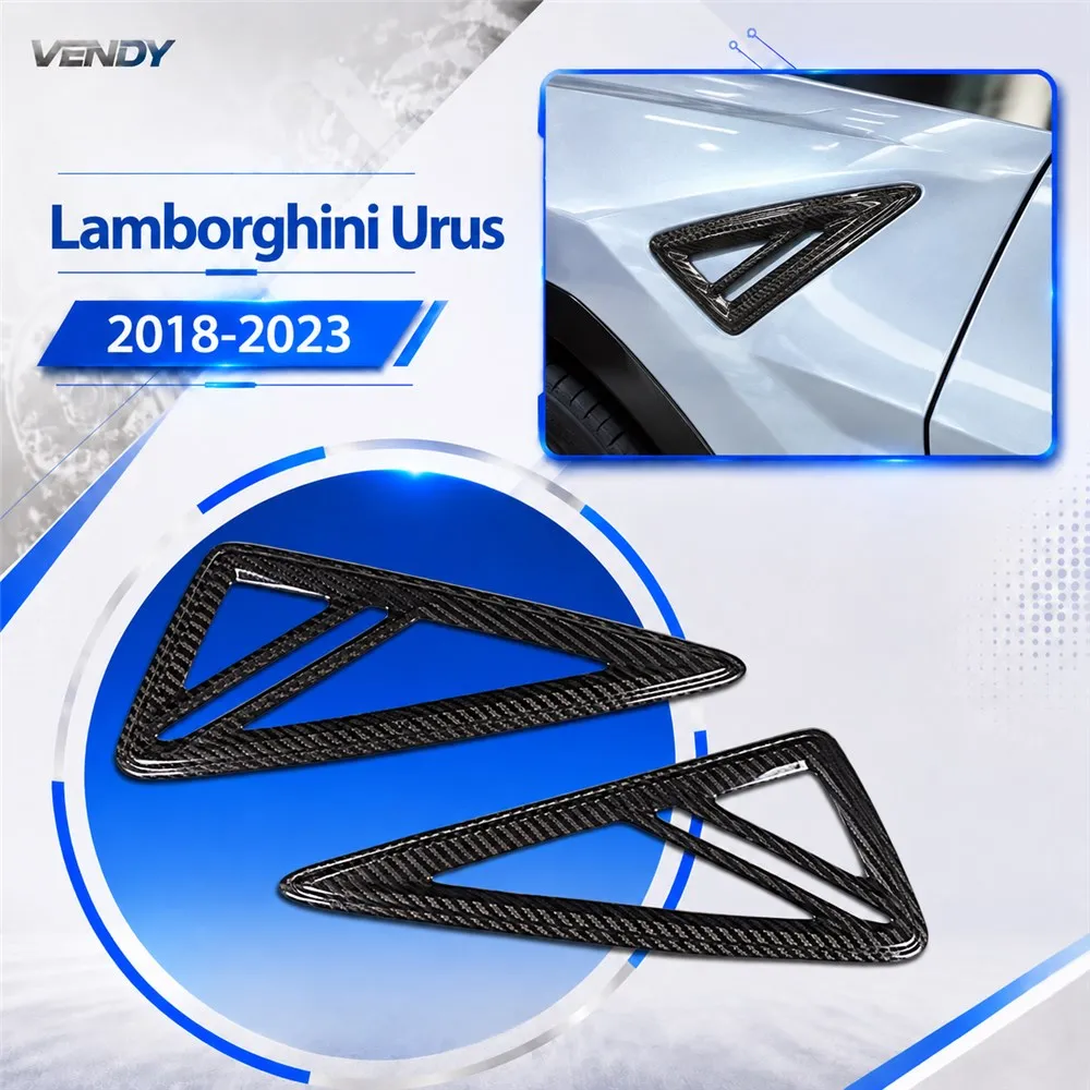 Real Carbon Fiber For Lamborghini Urus 2018-2023 Side Fender Decorative Sticker Cover Trim Modified Parts Accessories