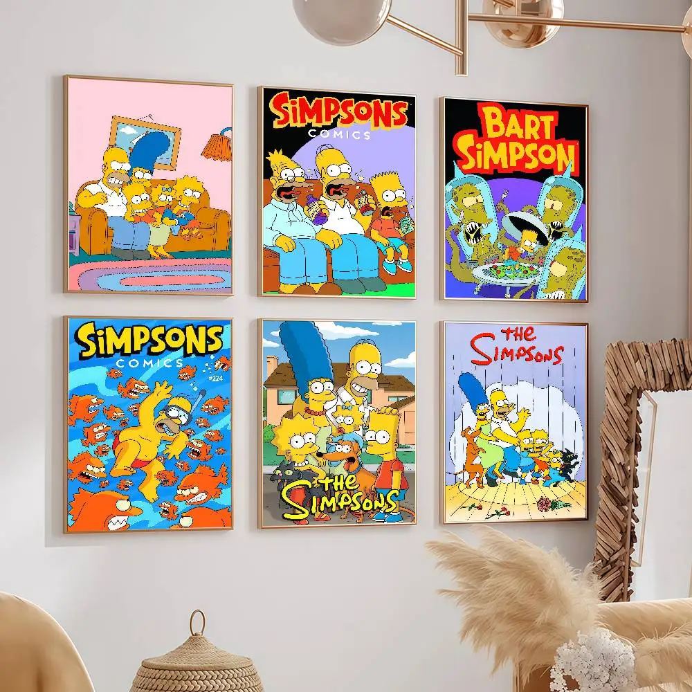 Cartoon Cool S-Simpsons-es Posters Dormitory Decorations Bedroom And Living Room Wall Murals Souvenirs