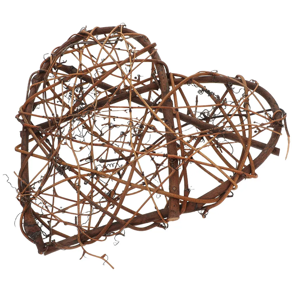 

Rattan Heart Shaped Wreath Home Decoration Valentine Day Crafts Wall Pendant Decorations Hanging Ornament