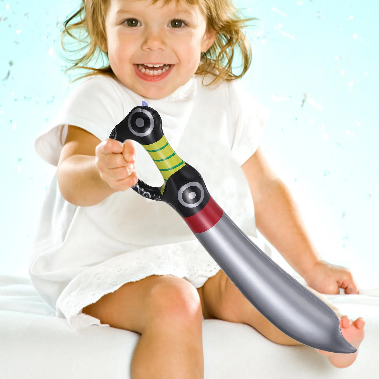 

Набор из 6 надувных мечей в пиратском стиле: легко надуваемые, праздничные украшения, забавный подарок для игр и вечеринок, воздушные шары-мечи