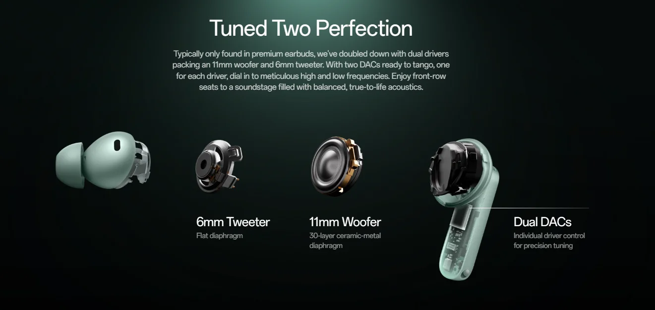 OnePlus Buds 4 Wireless Earphones Global Version 55dB Noise Cancellation Portable Earbuds LHDC 5.0 Bluetooth 5.4
