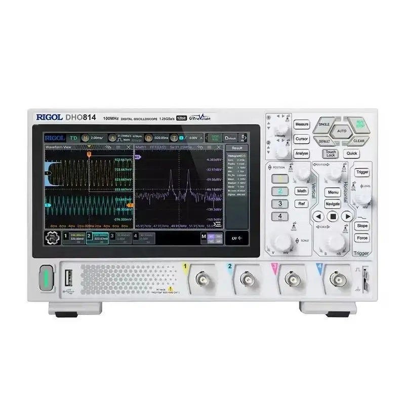 Original New RIGOL DHO814 4-Channel 70/100MHz Digital Oscilloscope 12 Bit 1.25GSa/Sec 25MPts Depth(DHO802 DHO804 DHO812 DHO824 )