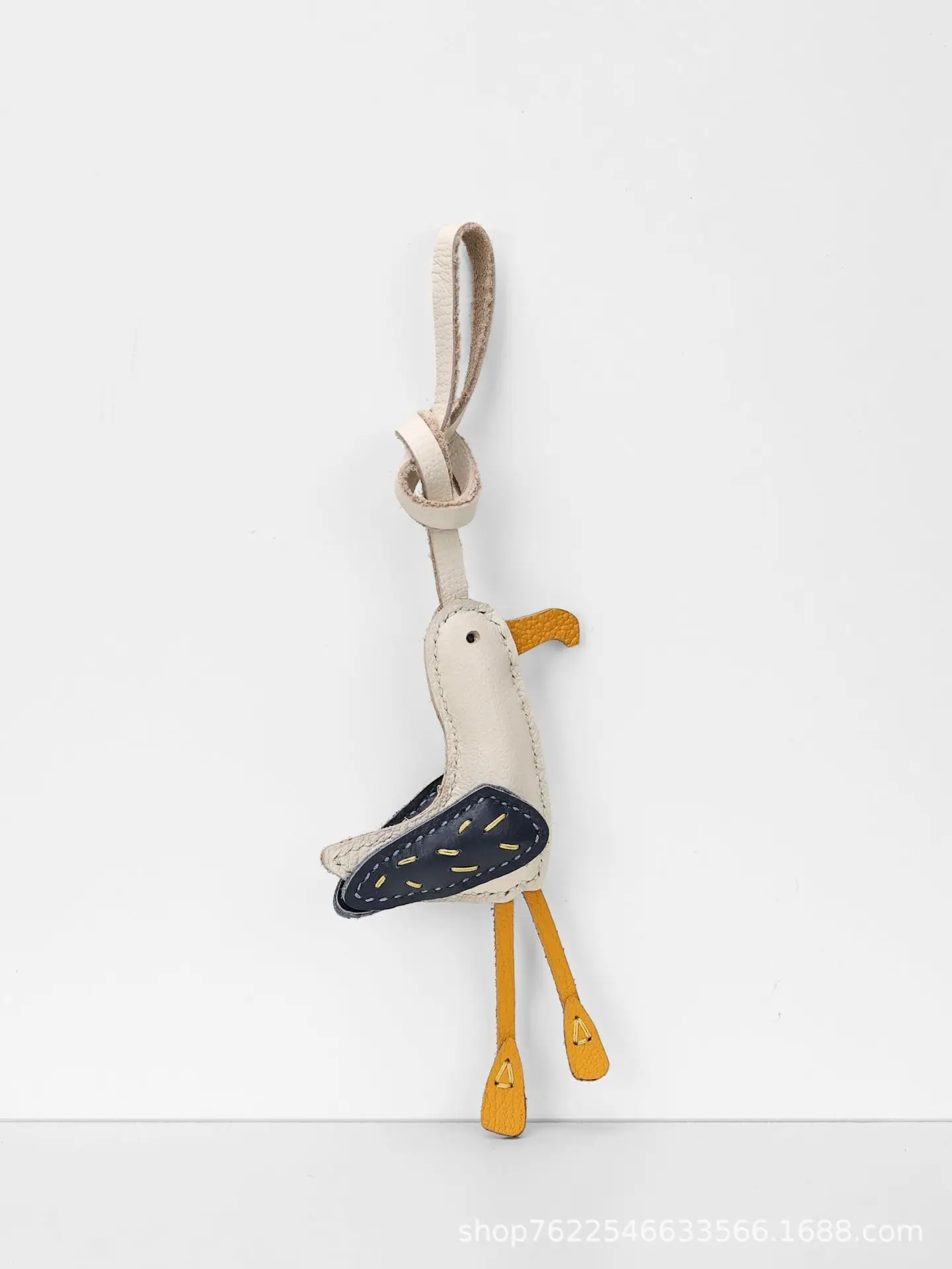 Handmade Seagull Leather Car Handbag Pendant Cute And Lovely Handcrafted Leather Bag Charm Ocean Themed Accessory