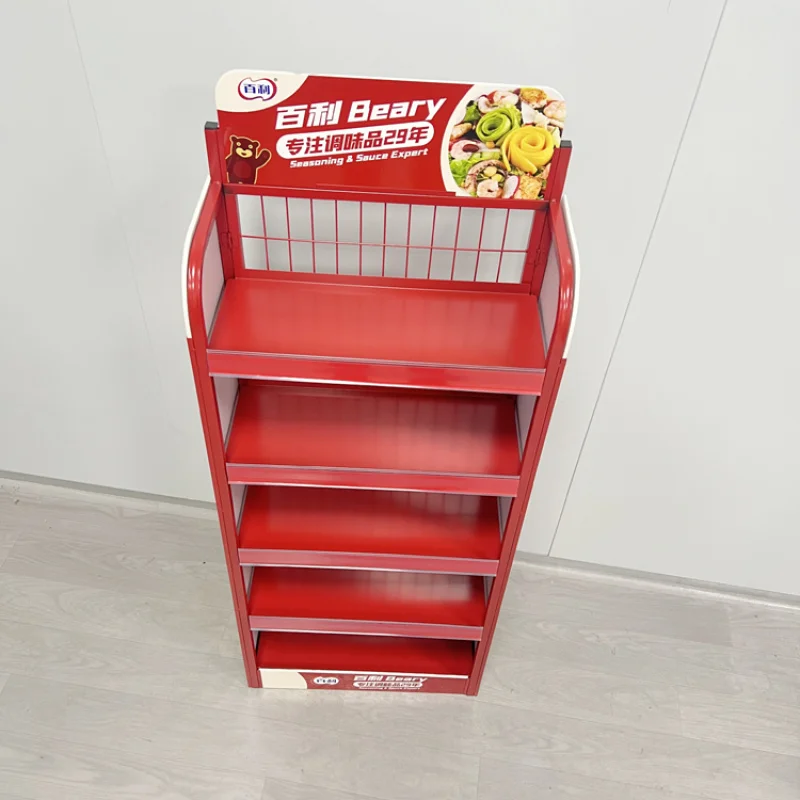 custom.Supermarket Storage Metal Shelves Kichen Products Food Displaying Rack Shops