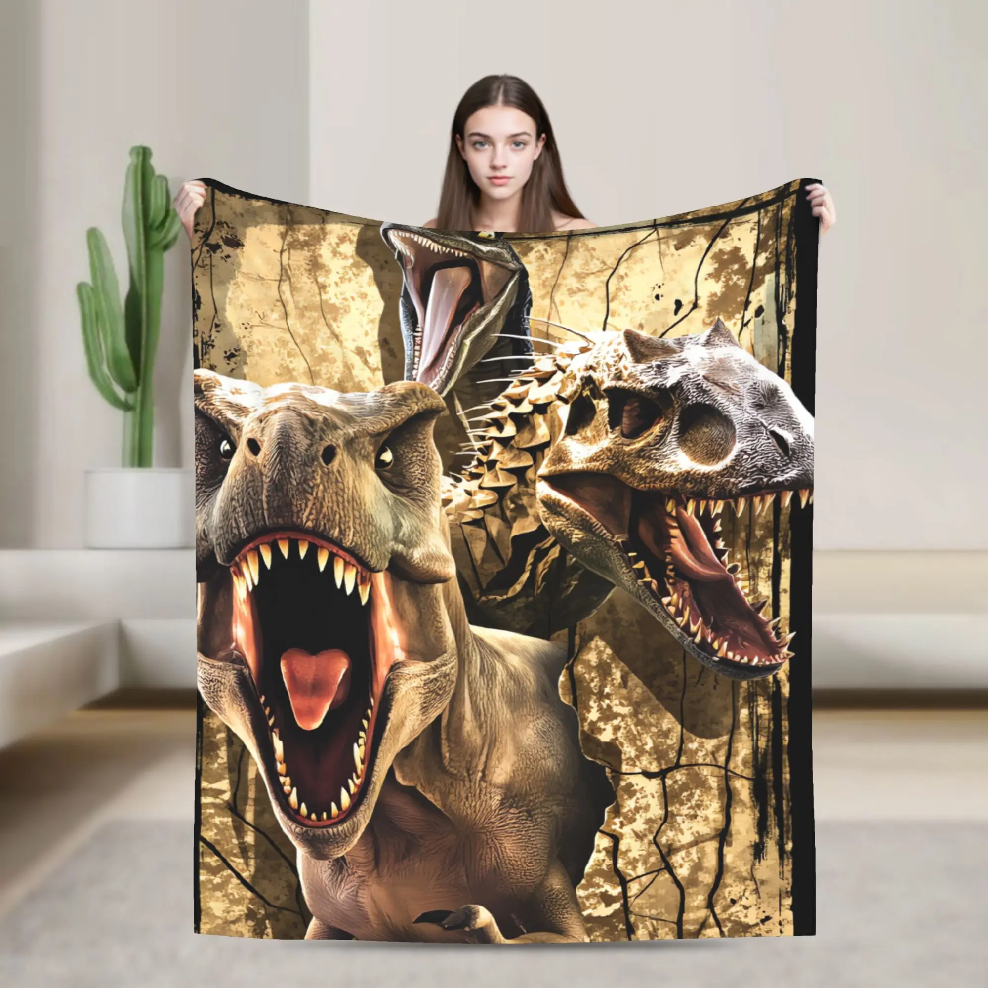Jurassics World Blankets Winter  Super Soft Bedding Throws For Girls Couch Chair Flannel Bedspread Bed Cover