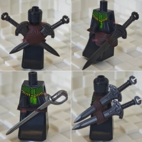 MOC Medieval Military Sword Strap Scabbard Belt Building Blocks Warrior Knight Soldiers Weapons Accessories Bricks Toys