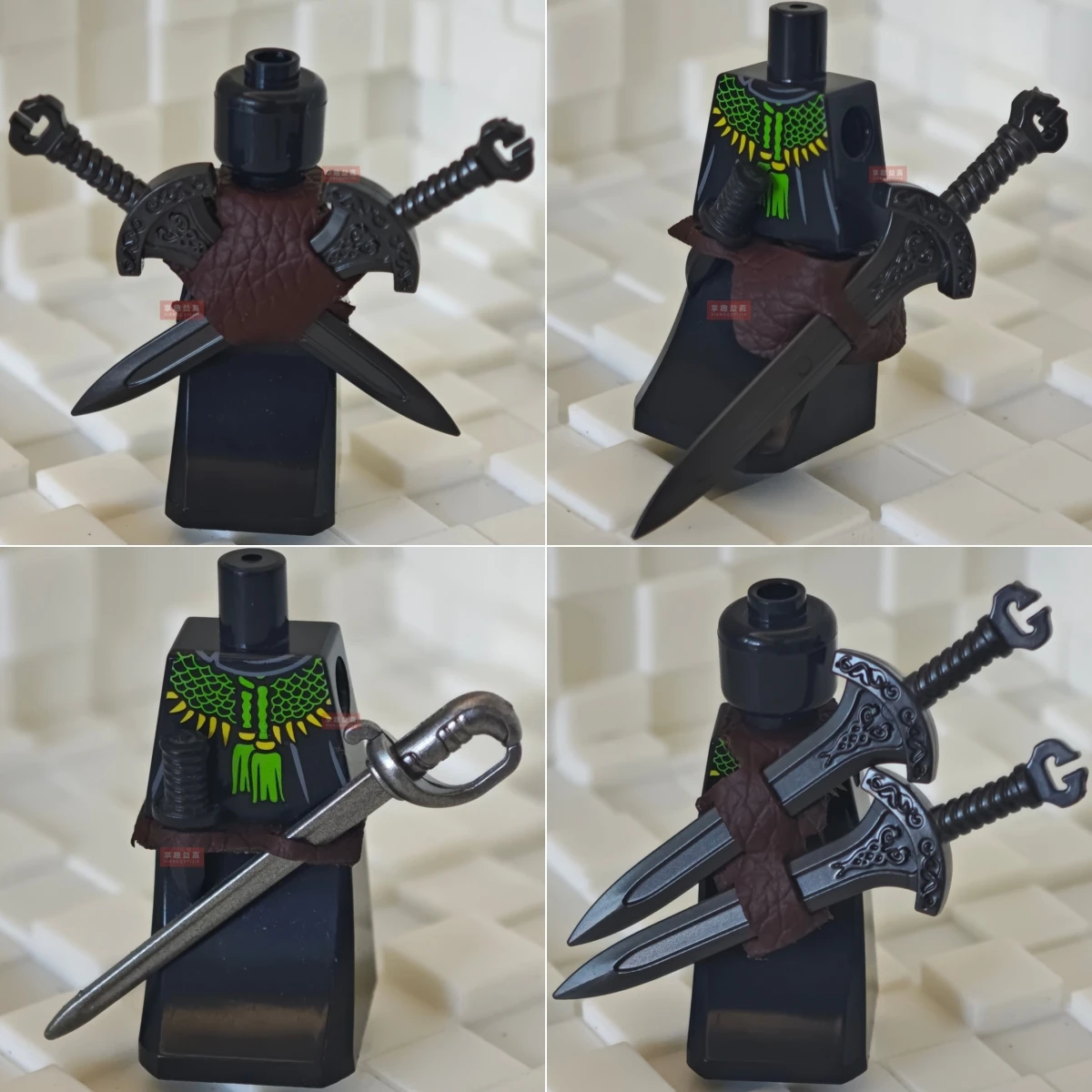 MOC Medieval Military Sword Strap Scabbard Belt Building Blocks Warrior Knight Soldiers Weapons Accessories Bricks Toys