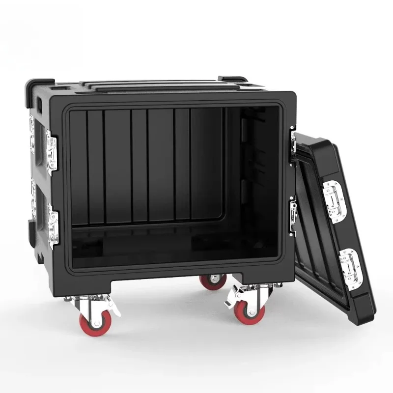 

Flight Case Waterproof Roto-Molded Impact Resistant Rack Case Front Rear Doors Heavy Casters
