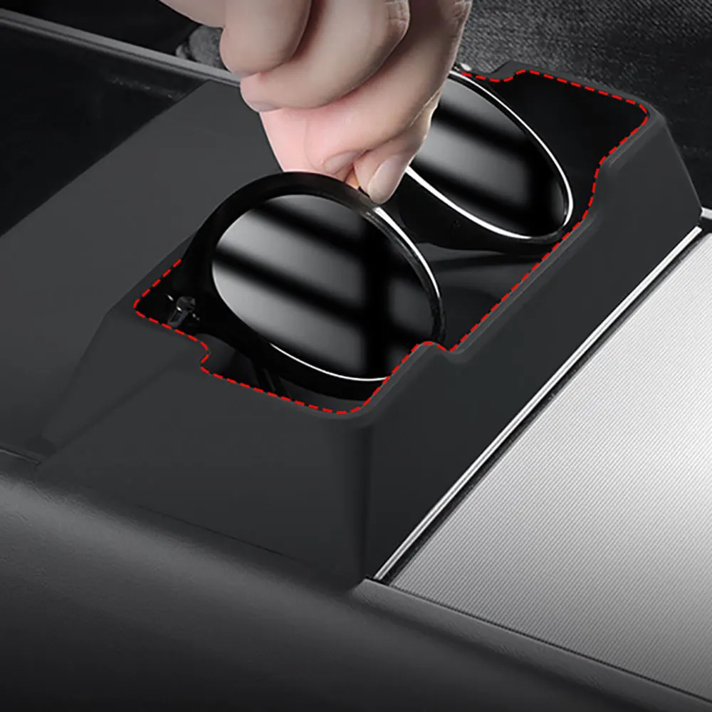 

Glasses Tray Organizer For Tesla Model Y Launch/Juniper 2025 2026 Center Console Armrest Storage Box Car Interior Accessories