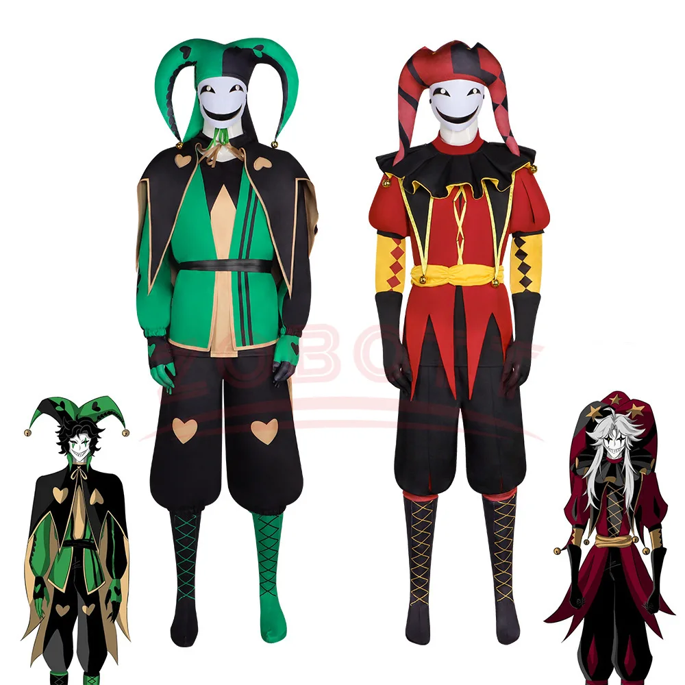 

Halloween Circus Pierrot Harlequin Cosplay Costumes Unisex Clown Uniform for Carnival Party Cos Game Outfits Fancy Dress Adults