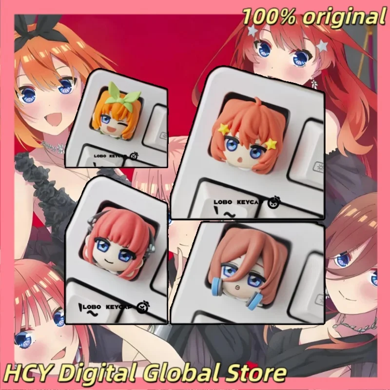 The Quintessential Quintuplets Theme Anime Keycaps Mechanical Keyboard Resin Custom Keycaps PC Gaming Keyboard Accessories Gifts