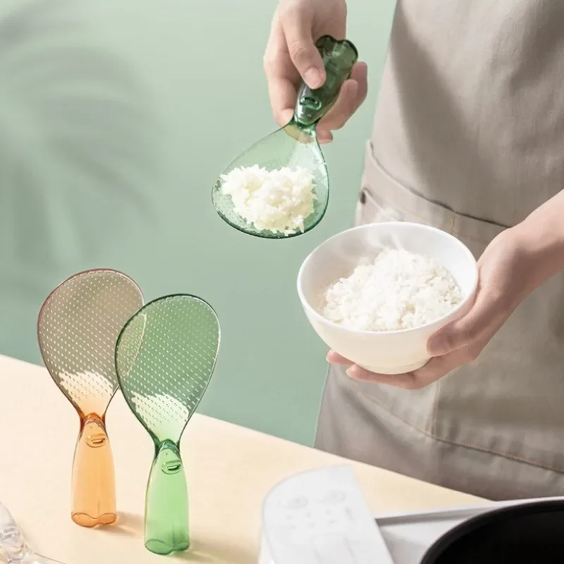 Transparent Non-Stick Rice Spoon Porridge Shovel Multi-purpose Spoon Salad Serving Utensils Home Kitchen Gadgets