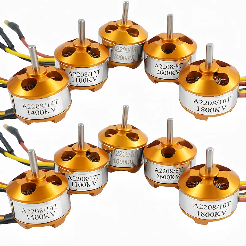XXD A2208 1000KV 1100KV 1400KV 1800KV 2600KV Brushless Motor for RC Airplane Fixed-Wing Drones
