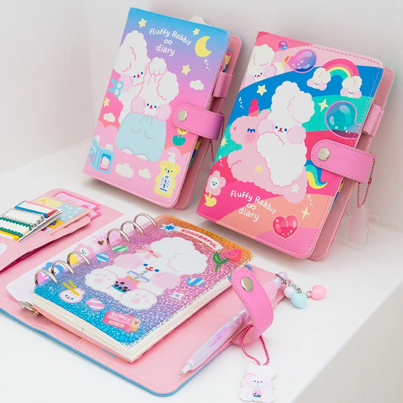 milkjoy shivering rabbit loose-leaf book ins style notebook cute girl heart A6 living notebook notebook