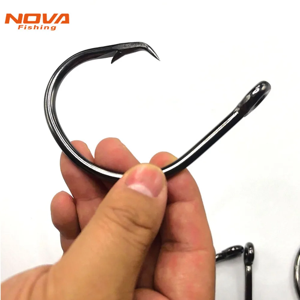 

NOVA High-Carbon Steel 8276 Crooked Fish Hook Tuna Shark Hook Black Hook Boat Fishing Sea Hook WithBarbed Wholesale