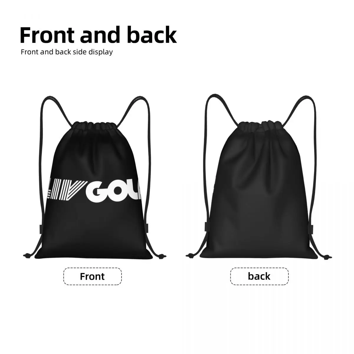 Portátil Drawstring Sports Bag, Torneio de golfe, LIV Multi-função Book Bag