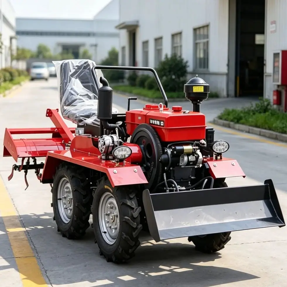 Customized Rotary‑Tilling & Seeding Agricultural Equipment, Highly‑praised 4‑Wheel 4‑WD Wheeled Farm Cultivator
