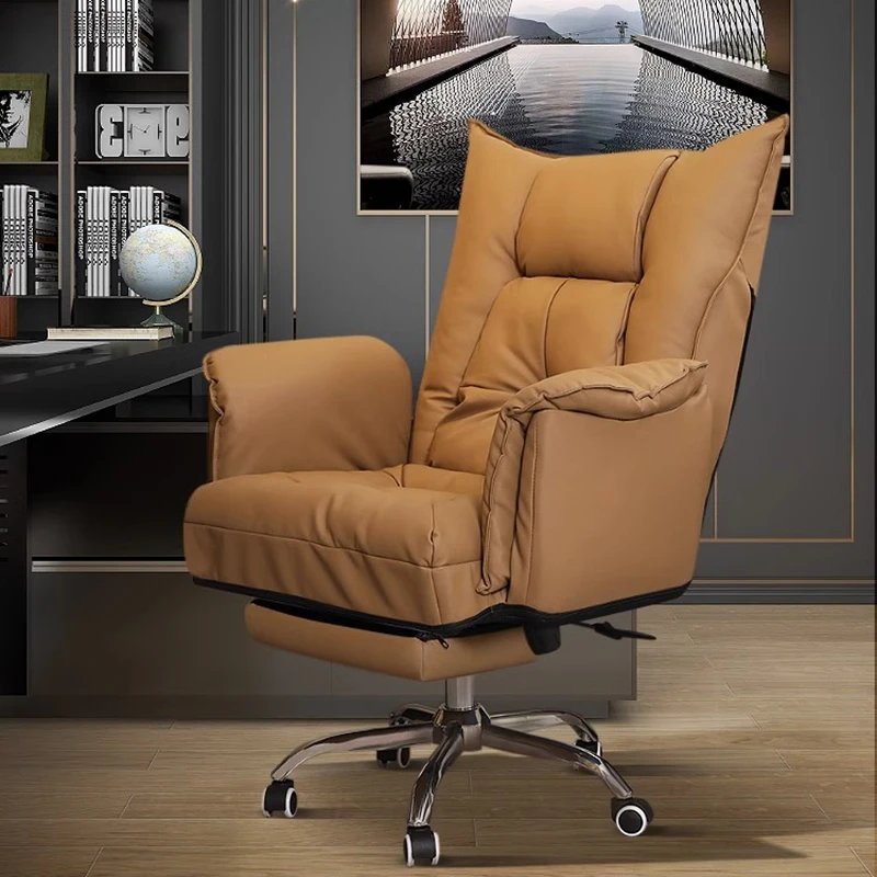 

Office Chair Footrest Chairs Desk Comfy Rotating Luxury Living Room Furniture Comfortable Game Pc Cadeira Design Stool Wheels