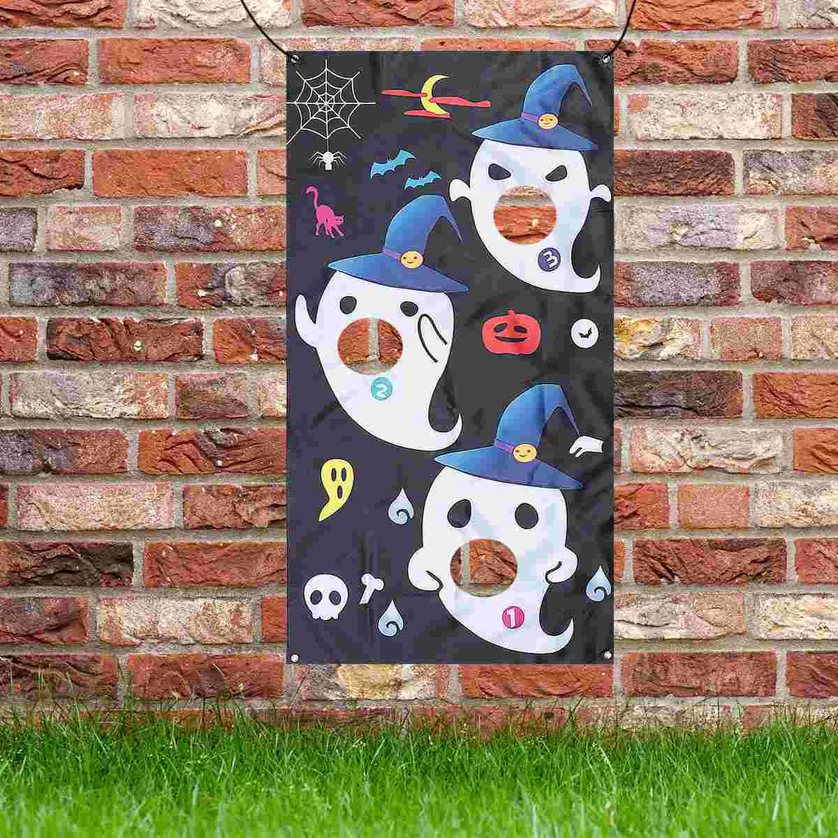 

Halloween Beanbag Game Toss Throwing Banner Circus Hanging Flags Cartoon Sandbag