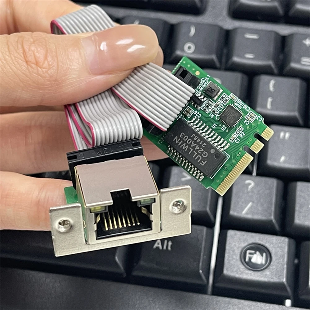 

M.2 Network Card 10/100/1000Mbps Ethernet Network Card Single Port RJ45 M.2 A+E Ethernet Adapter RTL8111H Chip for Windows Linux