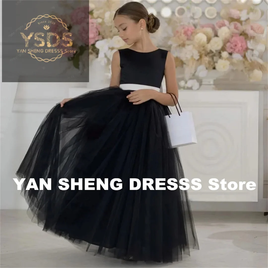 Flower Girl Dresses Flowers Butterfly With Trailing Short Sleeve For wedding Banquet Party Holy Communion