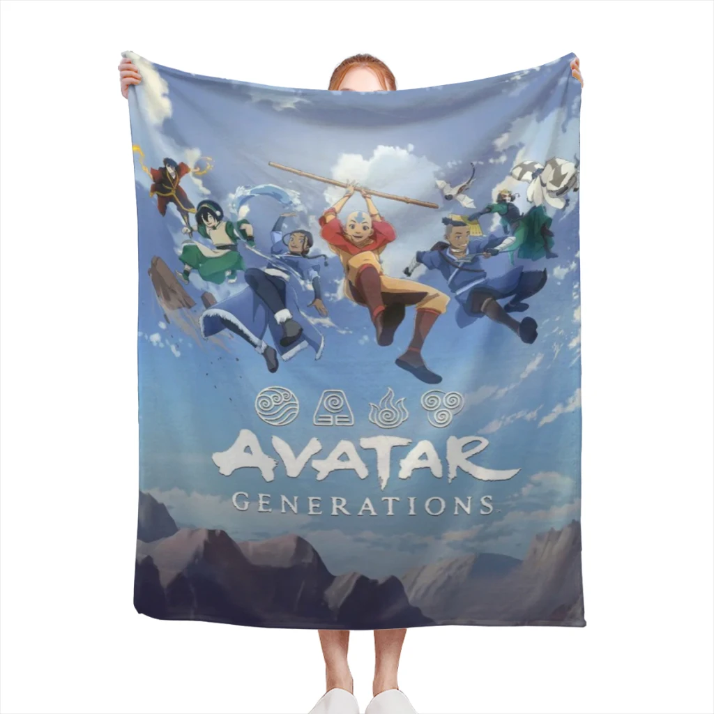 

Fluffy Baby Blanket Avatar The Last Airbender Sofa Camp Nap Bedspread Cozy Flannel Blanket Bedroom Decor