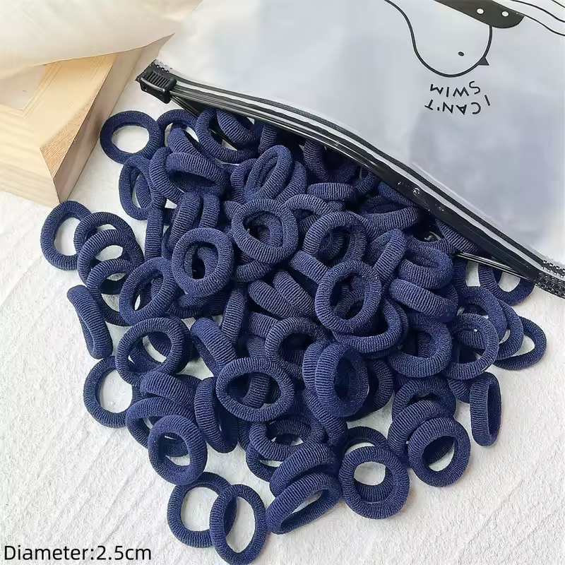 50pcs Black Elastic Hair Band Leagues Ties Colets Scrunchies Springs Gum Accessory For Girl Women No Damage Pigtails Holder Set - Image 49