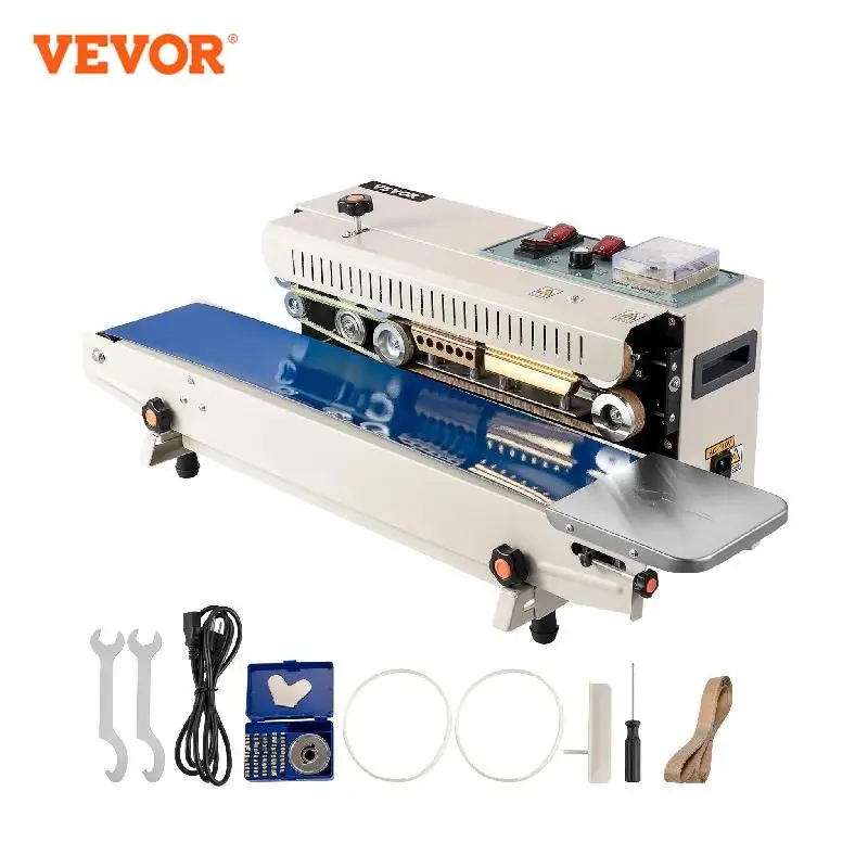 

VEVOR FR900 Horizontal / Vertical Continuous Bag Band Sealing Machine Auto Band Sealer with Digital Temp Control for Bag Film